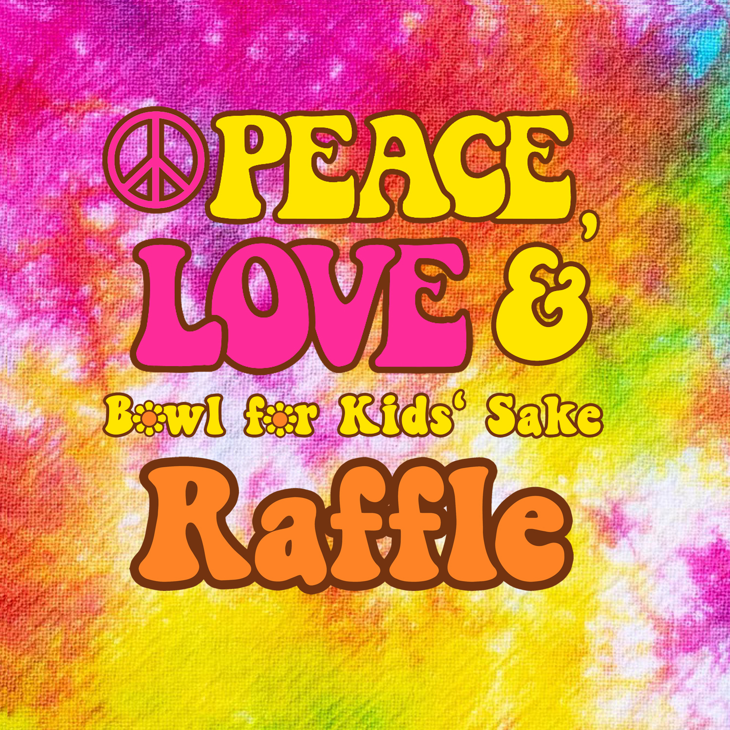 Peace, Love & Bowl for Kids' Sake Raffle - logo